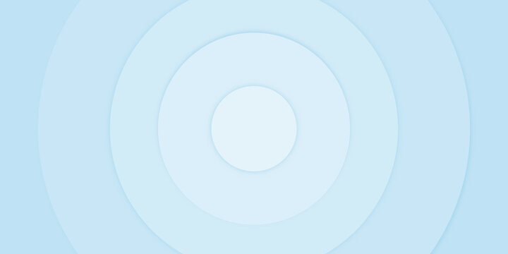 Abstract light blue concentric circles background with soft gradient depth