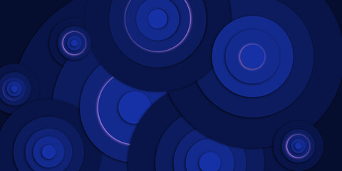 Abstract minimalist background with overlapping concentric circles in shades of blue. Modern geometric design evoking depth and technology. Ideal for tech branding, wallpapers, and digital interfaces