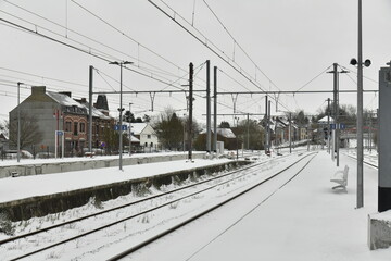 Gare Luttre Sous Neige