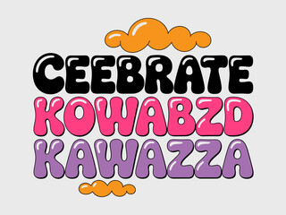 Bold Typography Celebration Design Featuring Playful Lettering and Retro Aesthetic for Festive Occasions and Events modern graphic for social media marketing campaigns and vibrant promotional material