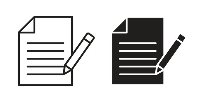 Enrollment icons for design. Easily editable stroke. Modern flat design.