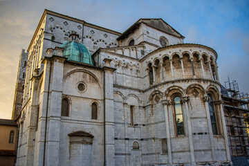 Fototapeta premium The main temple to see in Lucca is the Cathedral or Duomo of San Martino. Italy