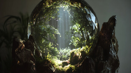 A mirror reflecting alternate futures, each one glowing with possibilities. (3)