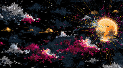 A glowing weather map forecasting bright skies, symbolizing an optimistic outlook. (3)