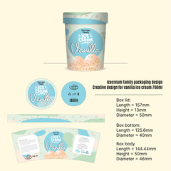 Ice Cream Vanilla Packaging Design Elements