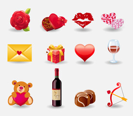Valentine Icons Set Design
