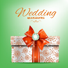 Wedding Banner with Present Icon