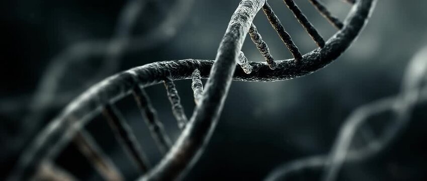 Revealing structure of deoxyribonucleic acid molecule in detailed 3d animation