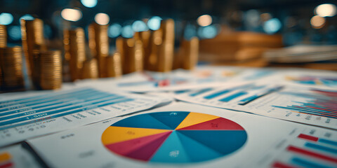 Business audit stock financial finance management on analysis data strategy with graph accounting marketing or report chart economy investment research profit concept