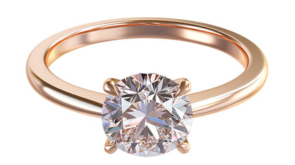 Rose Gold Diamond Engagement Ring