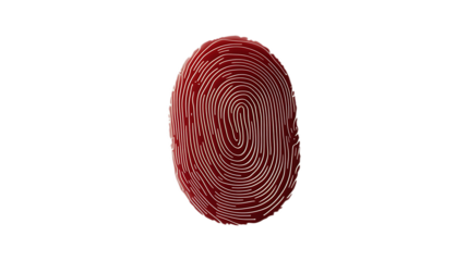 Red Fingerprint Scan Interface