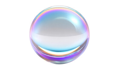 Floating holographic artificial intelligence assistant orb with futuristic digital technology and advanced virtual interaction concept isolated on transparent background PNG