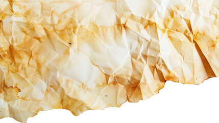 Old Crumpled Parchment Paper Texture Background
