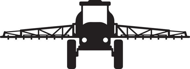 Agricultural Sprayer Silhouette Farming Equipment Icon