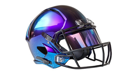 Futuristic Football Helmet Reflective Visor 3D Render