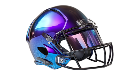 Futuristic Football Helmet Reflective Visor 3D Render