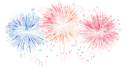 Vibrant Fireworks Display Night Sky Celebration Burst