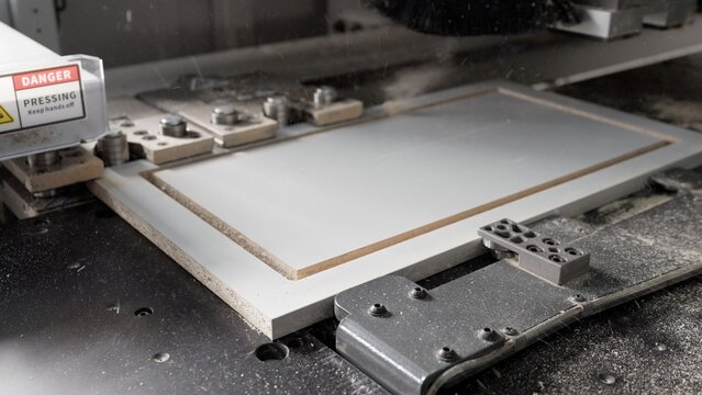 Cnc machine routing mdf board for furniture production