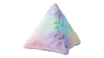 Pastel Color Pyramid Shape with Soft Gradient Texture Isolated on White