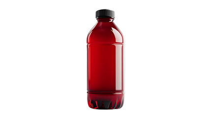 Red Energy Drink Bottle Isolated Glossy 3D Render