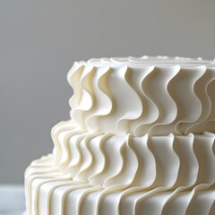white minimalistic cake