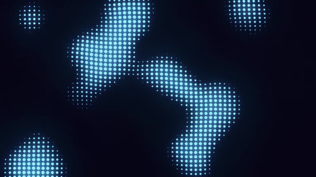 Abstract glowing blue digital pattern on a dark background