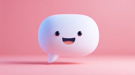 chat bubble with smiley face