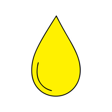 vector yellow drop of oil