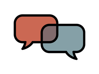 Naklejka premium Colorful Speech Bubbles for Communication