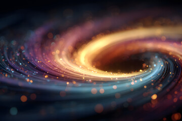 Blue energy vortex with neon trail and dynamic motion effect