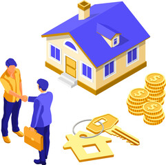 Propery House Insurance Isometric