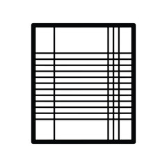 Minimal flat carpet silhouette icon