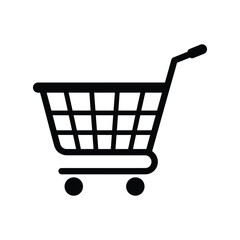 Shopping trolley basket silhouette design