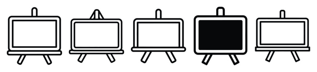 Outline education icons of blackboard . Education  Editable stroke vector illustration design © Pallobroy