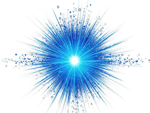 Radiant blue explosion