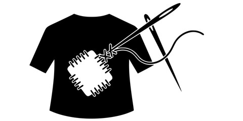 Visible Mending Repair Clothes Movement Silhouette