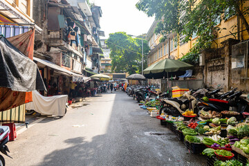 street view of hanoi city, vietnam