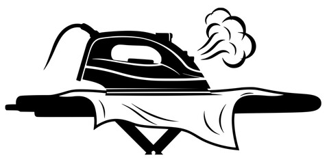 Professional Tailor Iron Pressing Board Silhouette