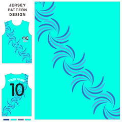 Abstract wave concept vector jersey pattern template for printing or sublimation sports uniforms football volleyball basketball e-sports cycling and fishing Free Vector.