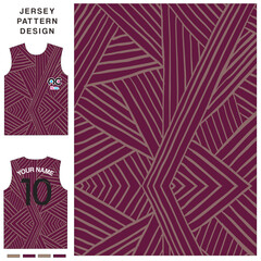 Abstract line concept vector jersey pattern template for printing or sublimation sports uniforms football volleyball basketball e-sports cycling and fishing Free Vector.