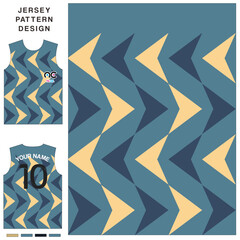 Abstract arrow concept vector jersey pattern template for printing or sublimation sports uniforms football volleyball basketball e-sports cycling and fishing Free Vector.