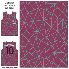 Abstract line concept vector jersey pattern template for printing or sublimation sports uniforms football volleyball basketball e-sports cycling and fishing Free Vector.