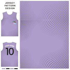 Abstract halftone concept vector jersey pattern template for printing or sublimation sports uniforms football volleyball basketball e-sports cycling and fishing Free Vector.
