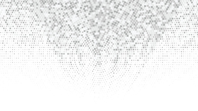 Elegant Light Gray Radial Square Halftone Pattern with Soft Fading Gradient and Professional Style Vector Illustration