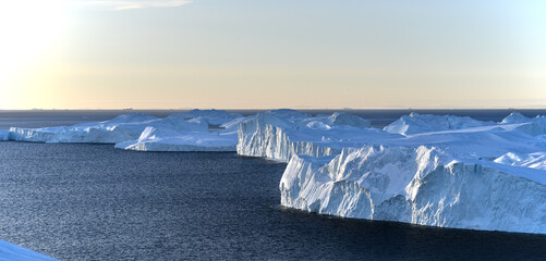 Huge icebergs at the coast