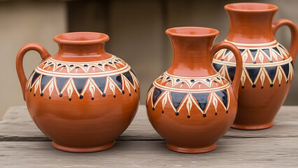 Traditional Ornate Ceramic Jugs