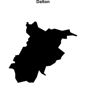 Dalton (England) blank outline map
