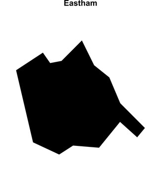 Eastham (England) blank outline map