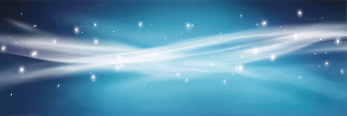 Obraz premium Electric Blue Background With Glowing Lights Revealing a Flowing Design on the Canvas