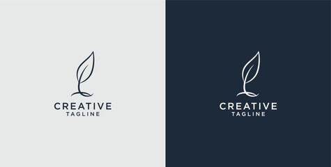 leaf growth icon logo design